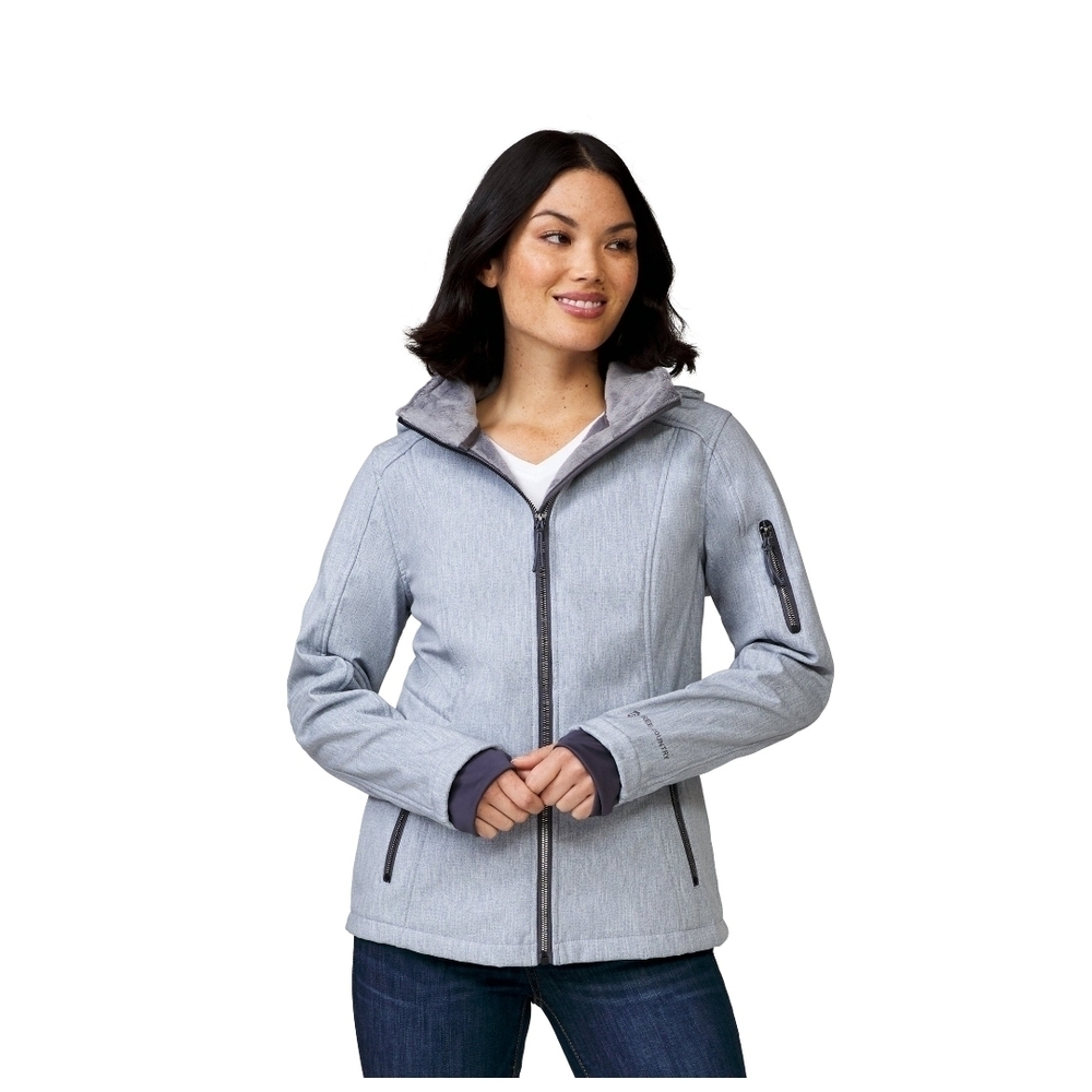 Women's Gray Hooded Jacket - Picture 1 of 11